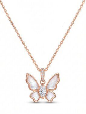 Rose Gold Butterfly Necklace, Charmed Aroma / Brandy Melville vibe